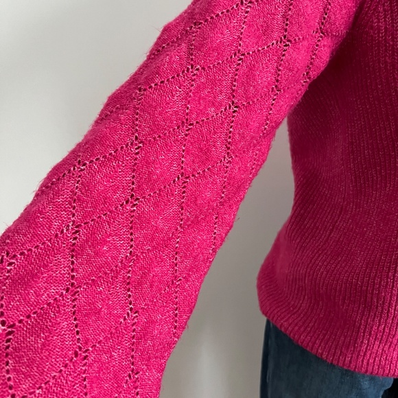 Reitmans - Pink V-Neck Knit Sweater - Picture 2 of 5